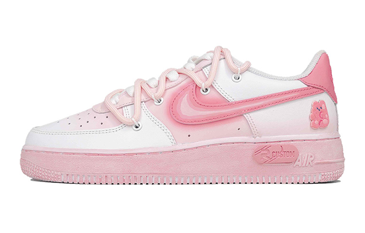Nike Air Force 1 Air Force 1 Slip-Resistant Cushioning Wear-Resistant Low-Top Skateboard Shoes GS Pink White