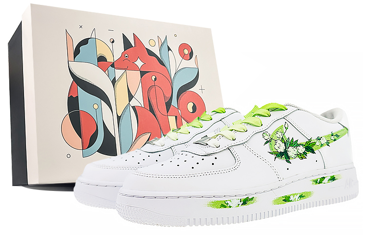 Nike Air Force 1 Low-Top Skateboard Shoes GS Green