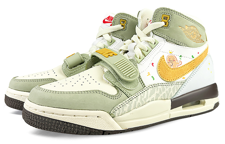 Jordan Legacy 312 Cushioning Wear-Resistant High-Top Vintage Basketball Shoes Men's Yellow White Green купить в интернет-магазине Yoocart с быстрой доставкой по России.