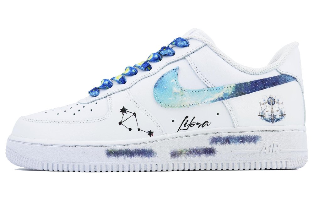 Nike Air Force 1 Libra SDS Anti Slip Wear Resistant Low Top Skateboard Shoes GS White