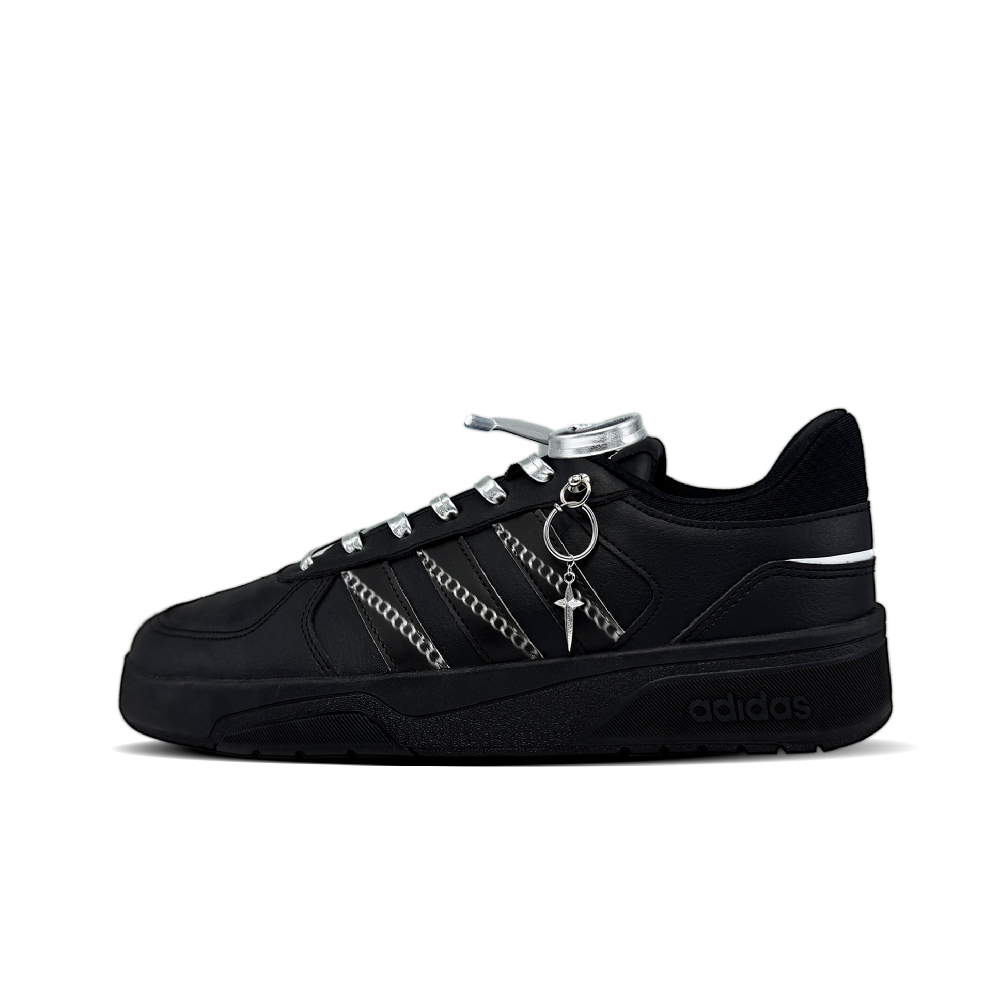 Adidas Neo Courtbeat Thorn Anti Slip Wear Resistant Low Top Skateboard Shoes Unisex Black