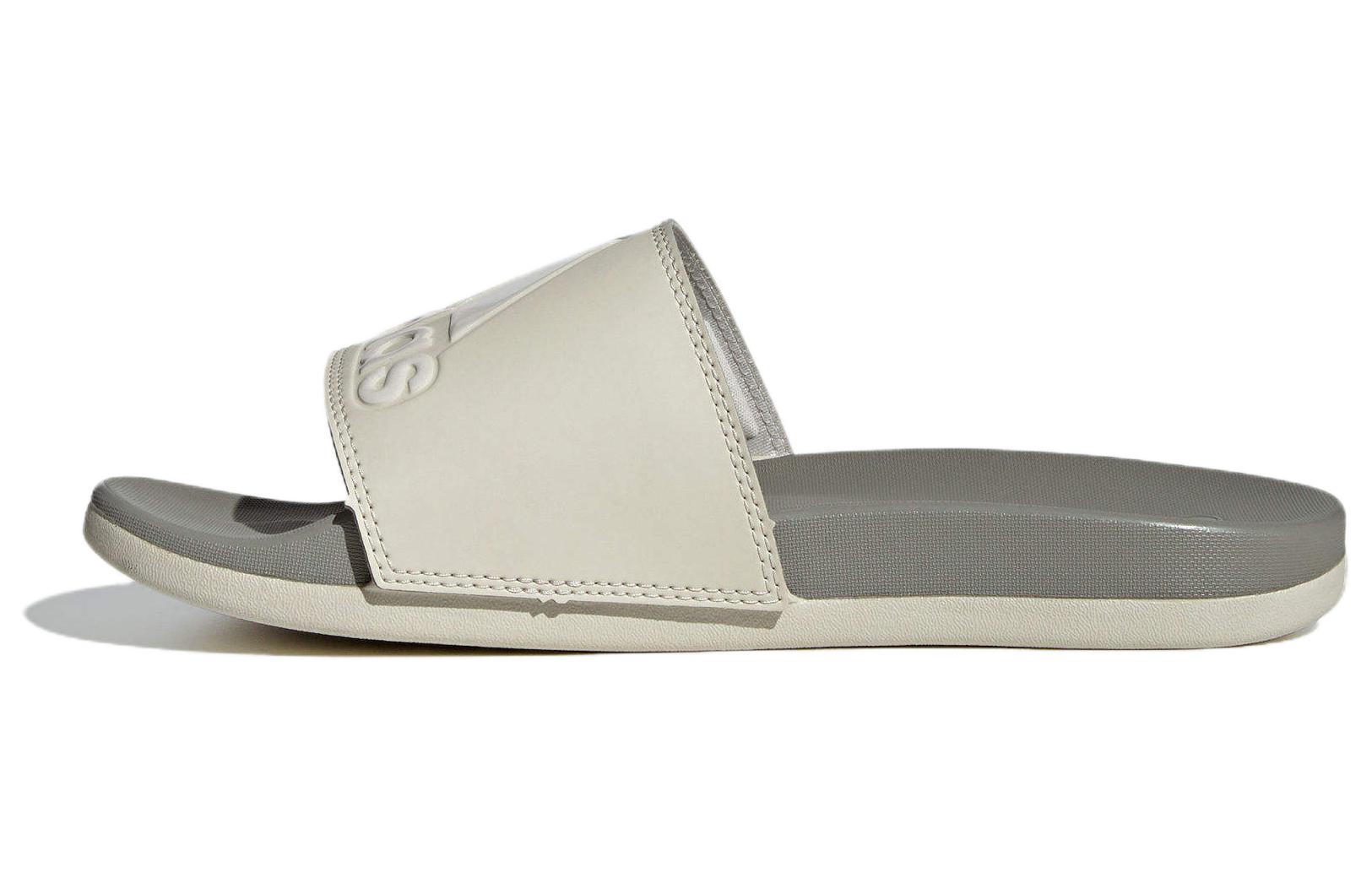 Adidas Adilette Rubber Sole Quick Dry Slide Slippers Women's Gray