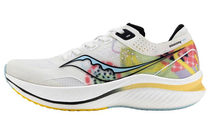 Saucony Slay Anti-Slip Wear-Resistant Low-Top Carbon Plate Running Shoes Unisex White Red