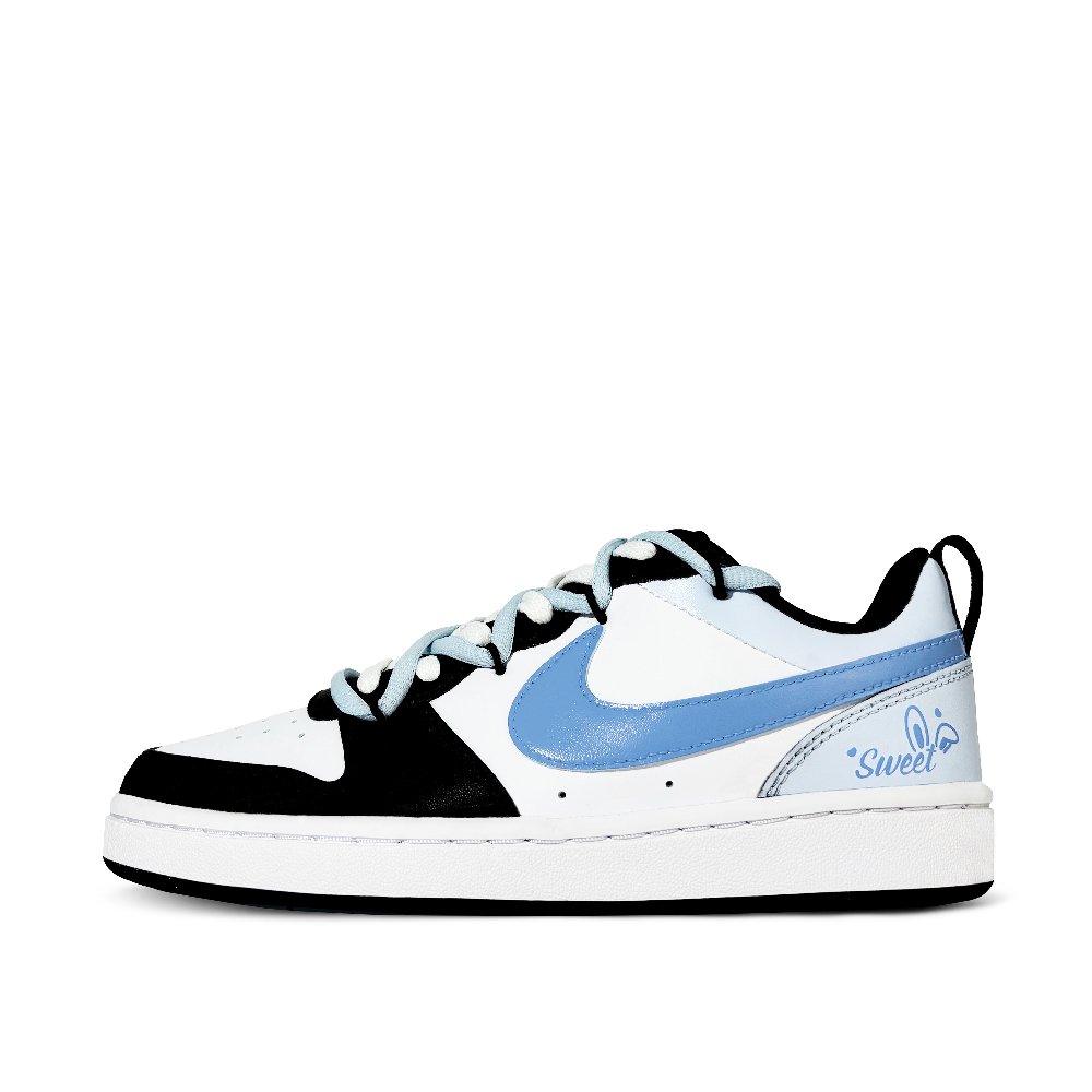 Nike Court Borough Salted Butter Rabbit Low-Top Skateboard Shoes GS Blue Black