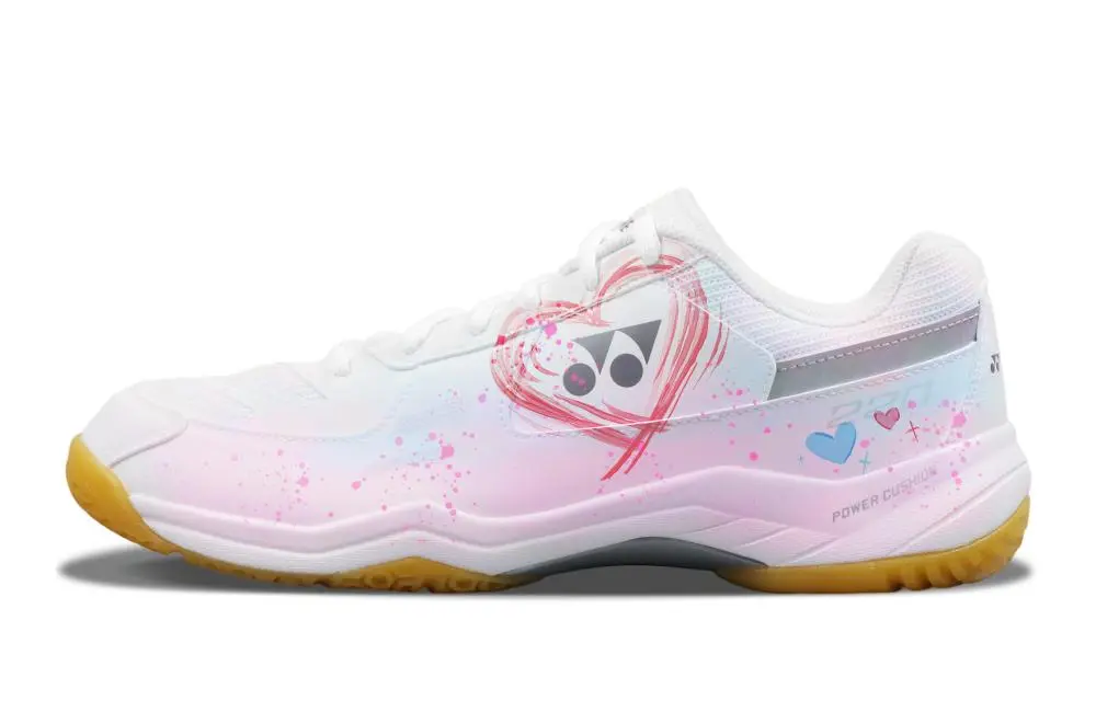 YONEX Power Cushion Cushioning Abrasion Resistant Breathable Coverage Low top Badminton Shoes Unisex White Pink
