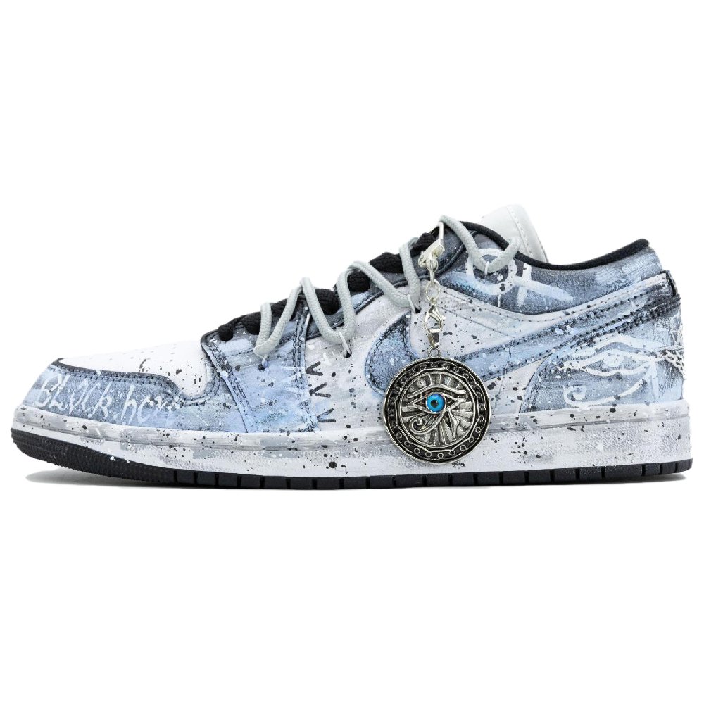 Jordan Air Jordan 1 Low Top Vintage Basketball Shoes Women's Blue White