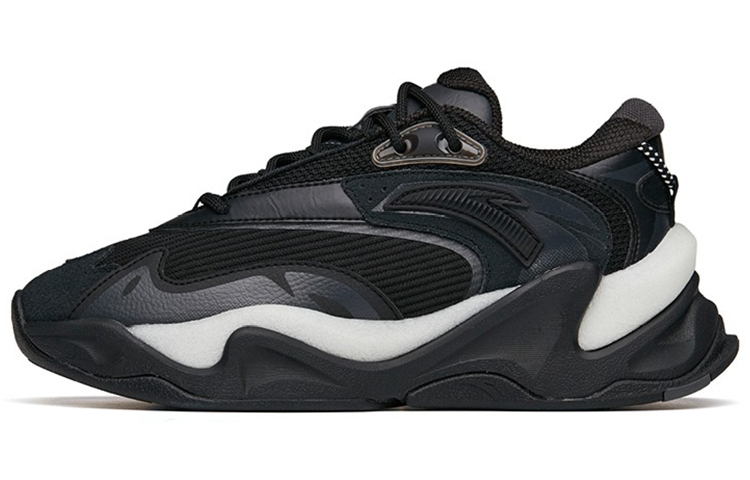 Anta Pulse Anti-Slip And Wear-Resistant Breathable Low-Top Chunky Sneakers Women's Black