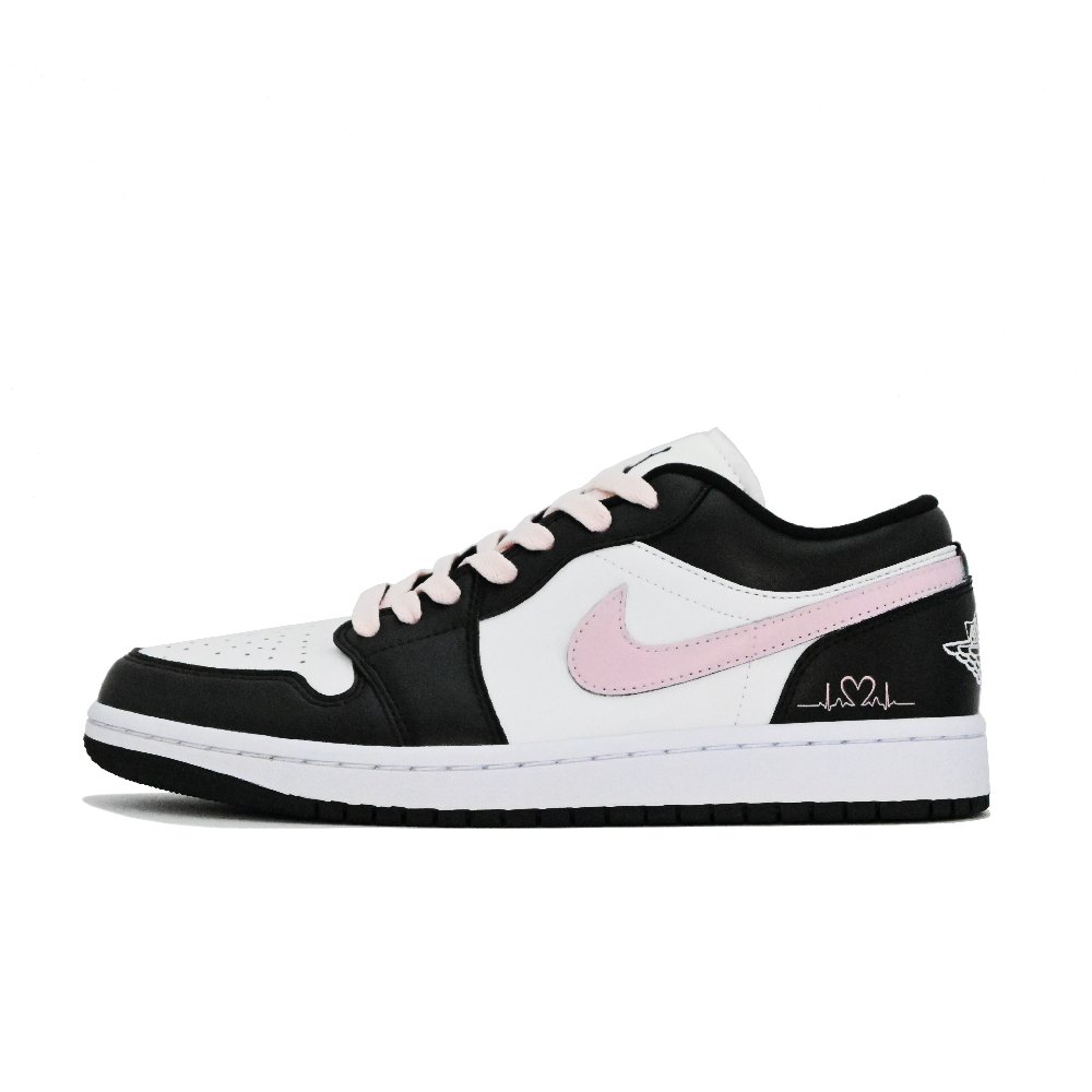 Jordan Air Jordan 1 Heart Signal Low Top Vintage Basketball Shoes Women's Black Pink