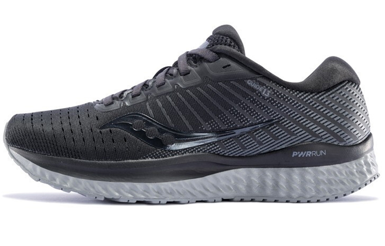 Saucony Guide 13 Slip Resistant Support Lightweight Low Top Running Shoes Women's Black Gray