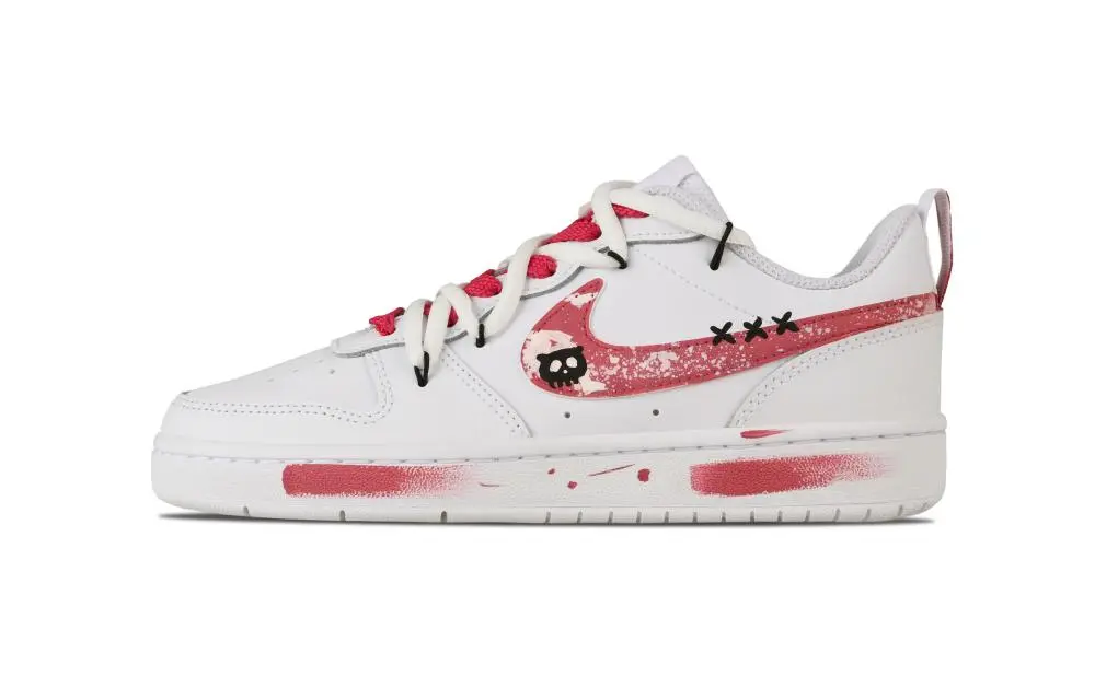 Nike Court Vision 1 Blush Bone Sweet Bone Abrasion Resistant Low Top Skateboard Shoes Unisex Rose