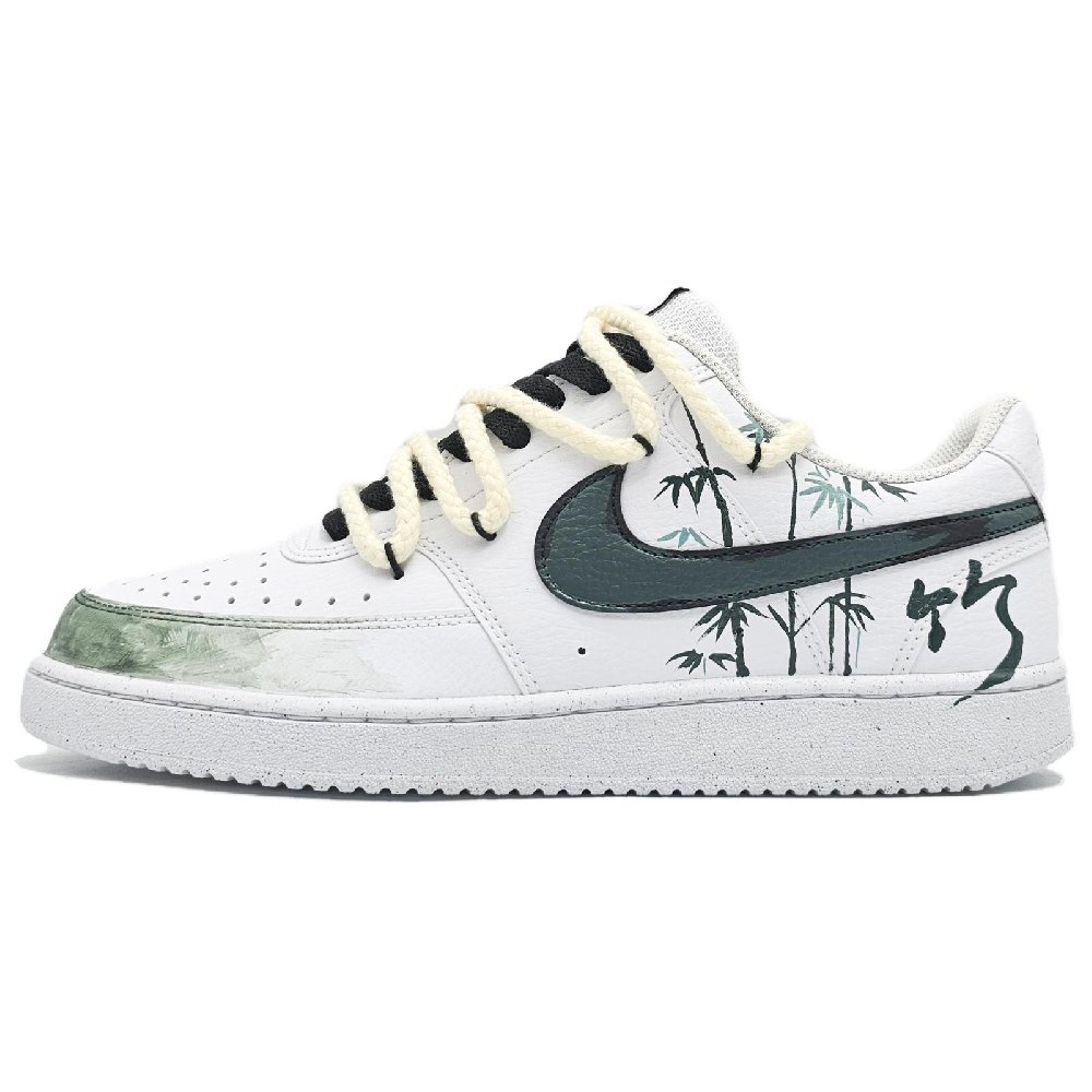 Nike Court Vision 1 Skateboard Shoes Men Low-Top White/Green