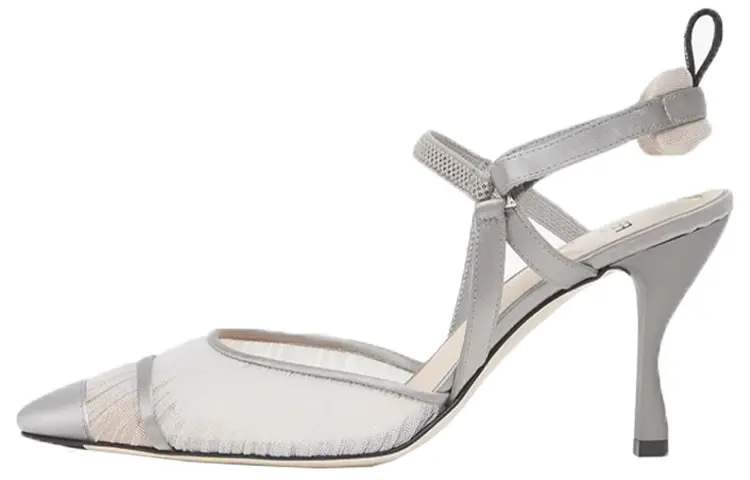 FENDI Colibri Slim Heel High Heels Women's Gray