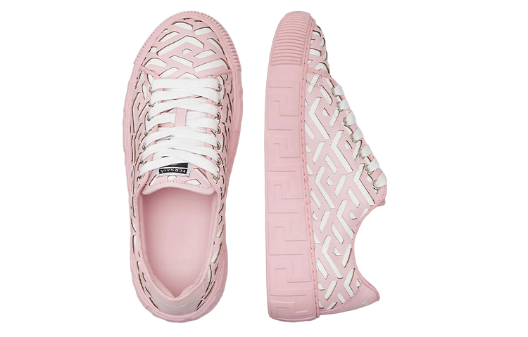 FANSIZHE Greca Lasercut Stylish Skateboarding Shoes Women's Pink