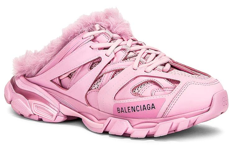Balenciaga Track Mule Pink Faux Fur Women's купить в интернет-магазине Yoocart с быстрой доставкой по России.