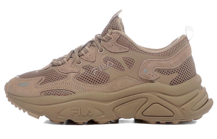 FILA Cushioned Slip-Resistant Abrasion-Resistant Low-Top Casual Shoes Unisex Dark Coffee Korean Style
