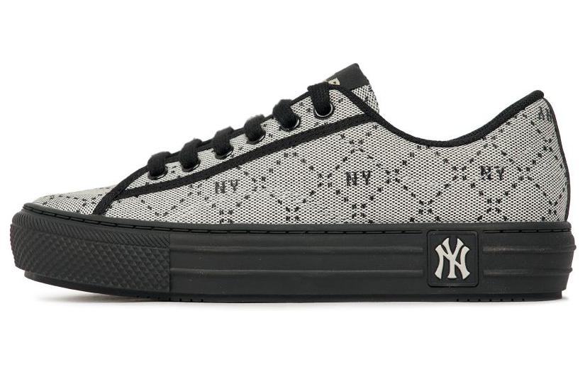 MLB Playball Wear-Resistant Low-Top Canvas Shoes Women's Gray Black