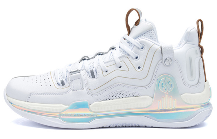 361° AG1 Pro Aaron Gordon 1 Anti-Slip Wear-Resistant Mid-Top Performance Basketball Shoes Men's Silver White