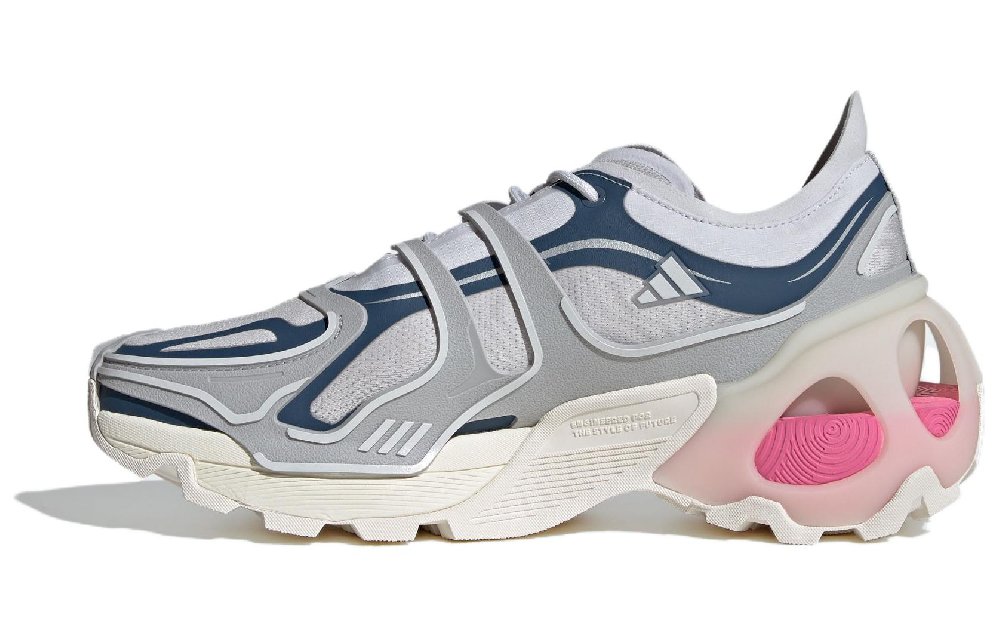 Adidas Coverage Low-Top Casual Running Shoes Unisex Gray Pink