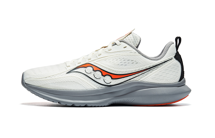 Saucony Kinvara 13 Cushioning Low-Top Running Shoes Unisex Beige Orange