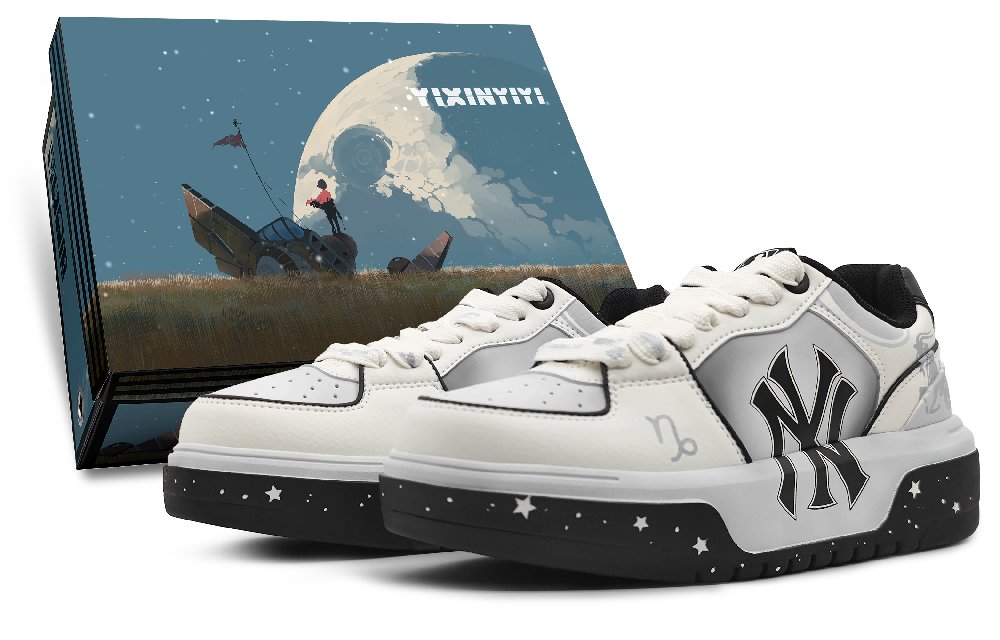 MLB Chunky Liner Low-Top Skateboard Shoes Unisex Light Gray