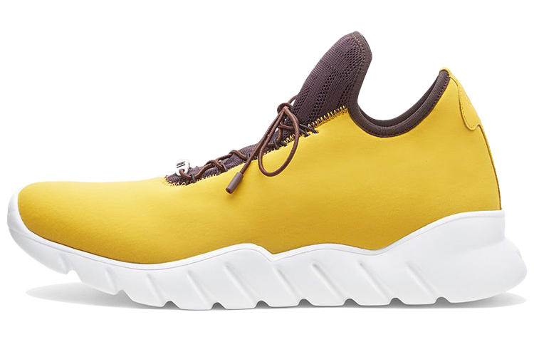 FENDI Cushioning Wear-Resistant Low-Top Casual Shoes Men's Yellow