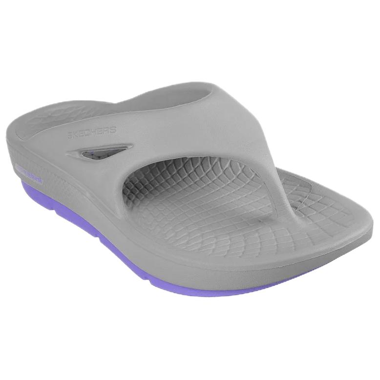 Skechers ON THE GO Odor Resistant Slip Resistant Flip Flops Women's Gray Purple