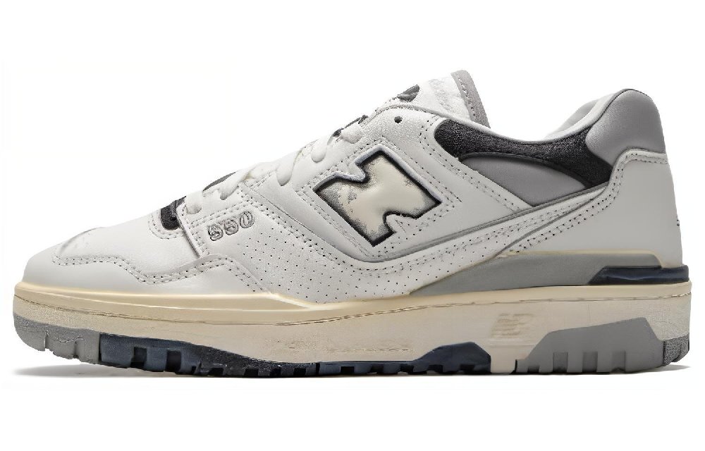 New Balance NB 550 Кроссовки для скейтбординга Низкие Черно-Белые Унисекс