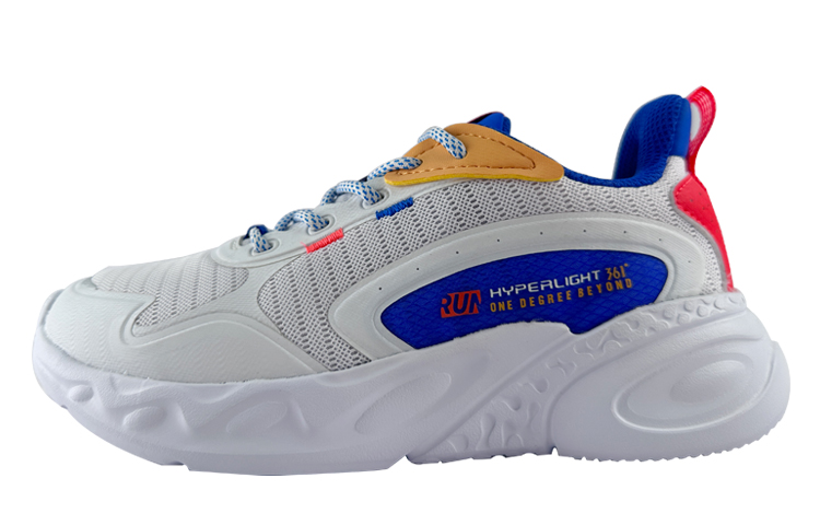 361° Anti Slip Wear Resistant Low Top Running Shoes Women's White Blue