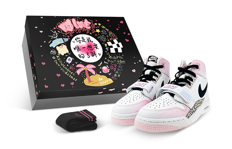 Jordan Legacy 312 Vintage Basketball Shoes GS White Pink