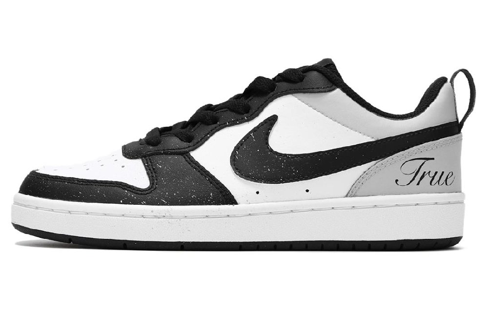 Nike Court Borough Low Low-Top Skateboard Shoes GS Black Gray