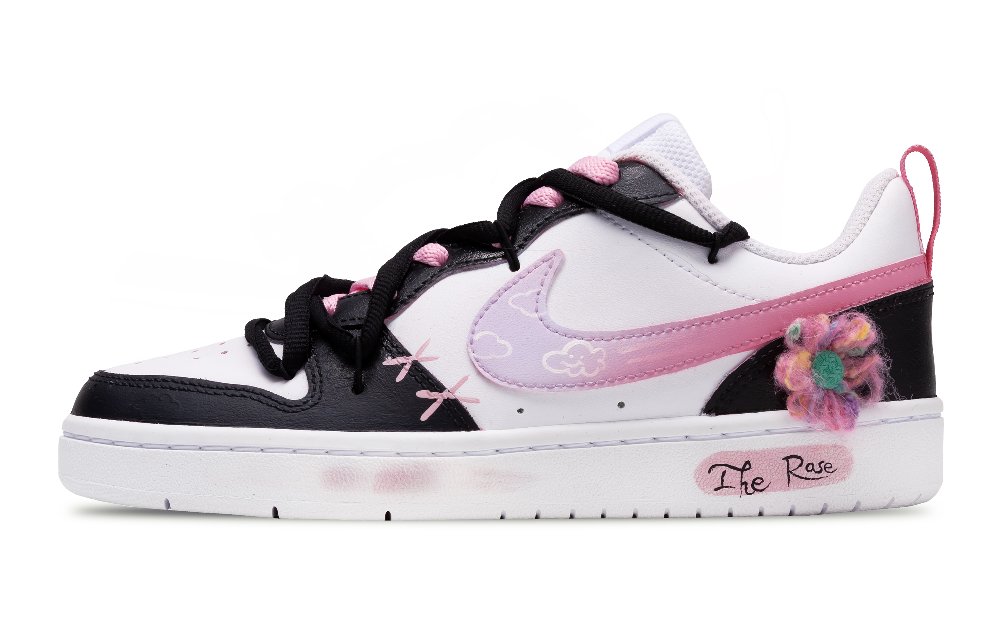 Nike Court Borough Twenty, Filter Low Top Skateboard Shoes Women's Black Pink