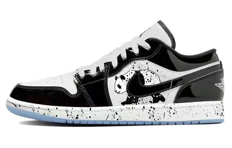Jordan Air Jordan 1 Low-Top Vintage Basketball Shoes Men's White Black
