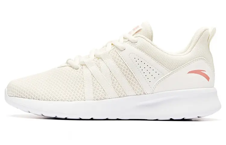 Anta Running Collection Breathable Low top Running Shoes Women's White Pink