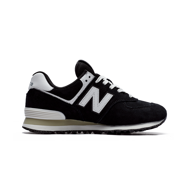New Balance 574 Black White Beige
