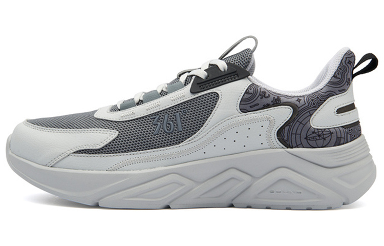 361° Dragon Eye 2.0 Anti-Slip Wear-Resistant Breathable Lightweight Rebound Low-Top Running Shoes Men's Cosmic Gray