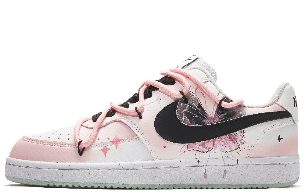 Nike Court Vision 1 Skateboard Shoes Men's Low top Pink/White