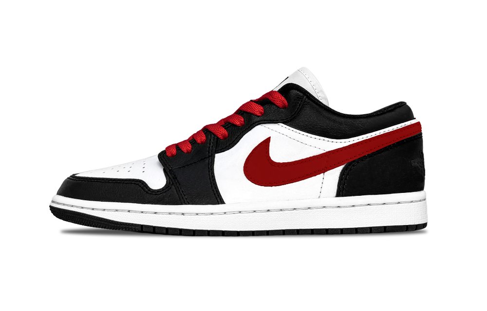 Jordan Air Jordan 1 Jazz Nocturne Low Top Vintage Basketball Shoes Unisex Black Red