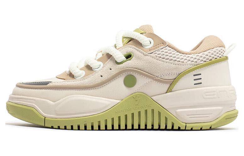 361° Anti-Slip Wear-Resistant Low-Top Skateboard Shoes Men's White Green
