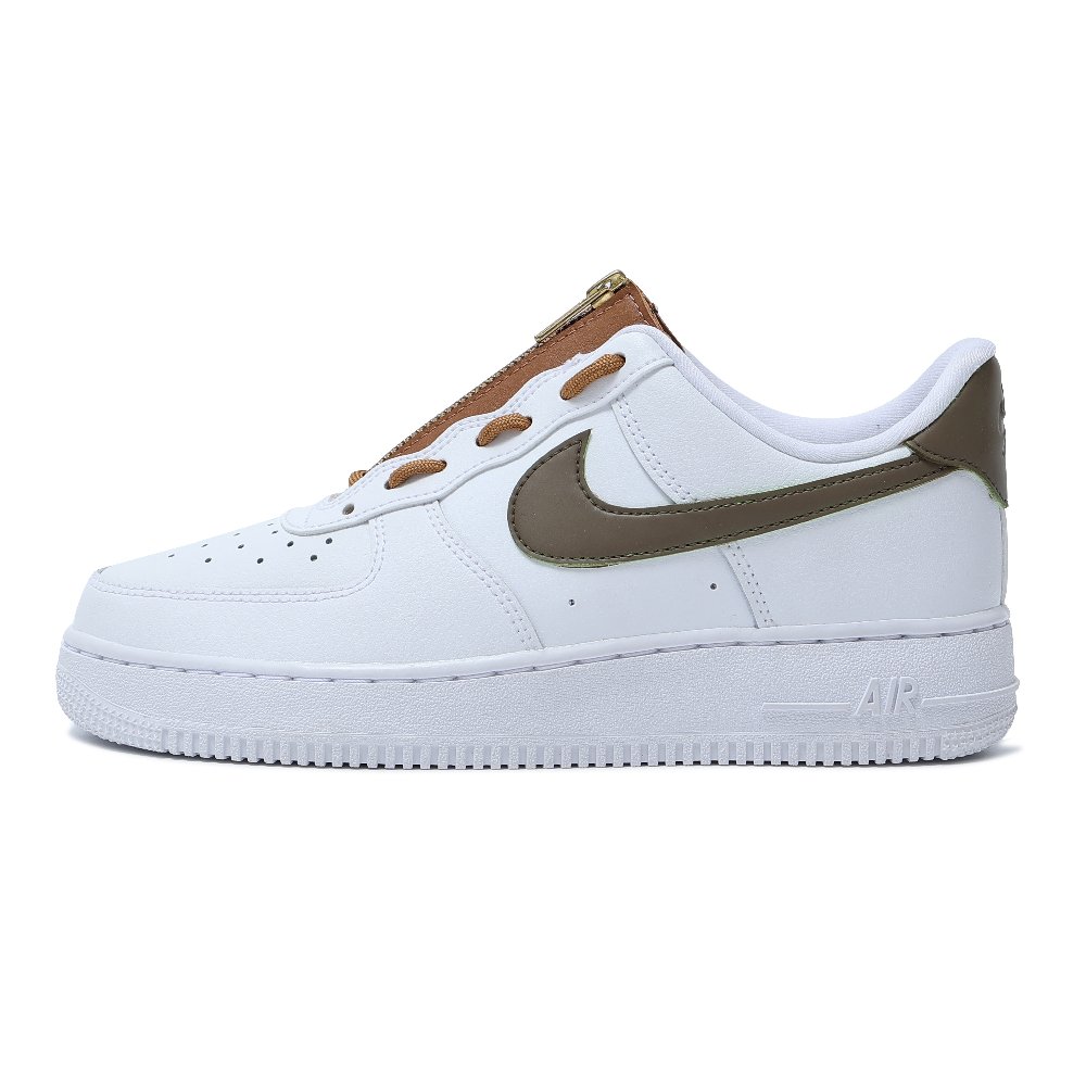 Nike Air Force 1 Low-Top Skateboard Shoes Unisex White Brown