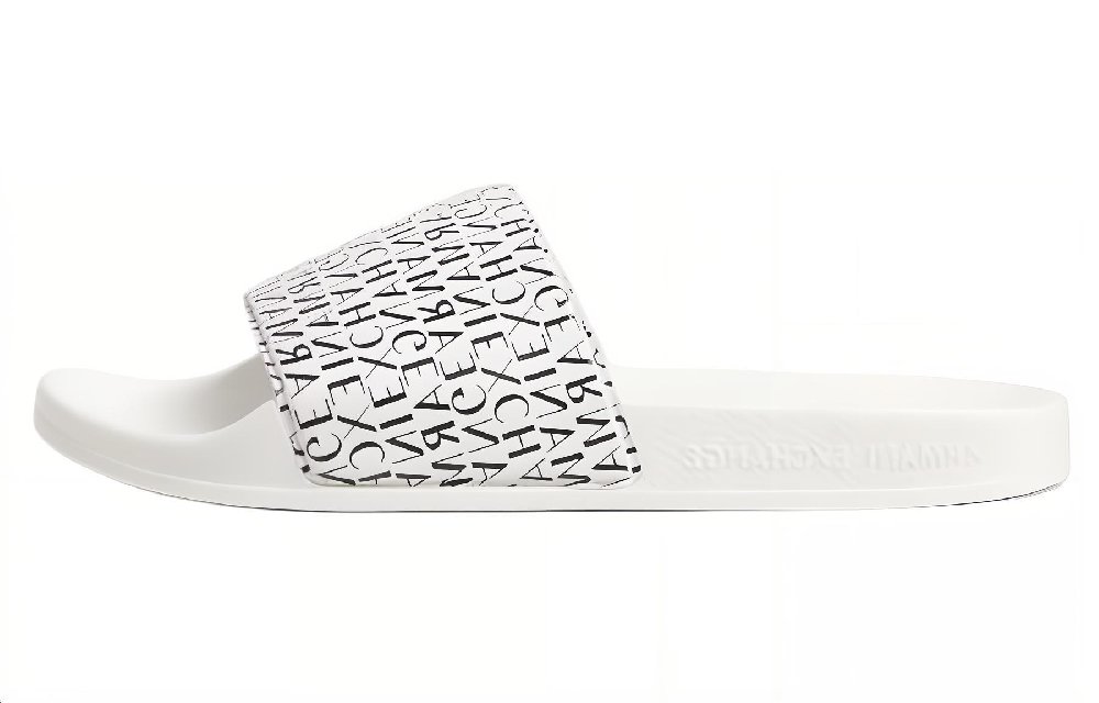 ARMANI EXCHANGEAE Slide Slippers Men's White