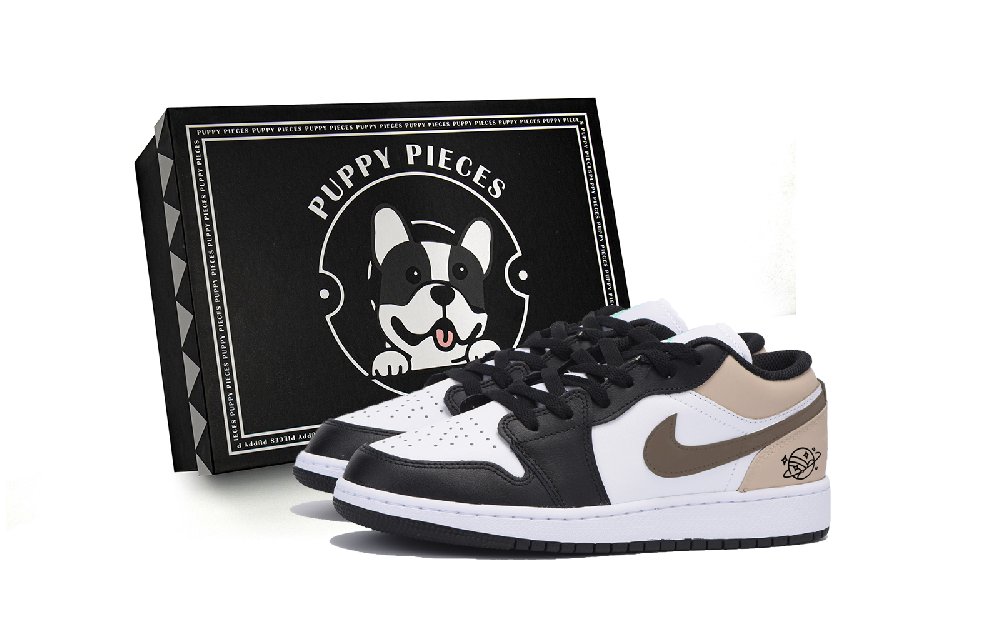 JORDAN Air JORDAN 1 Vintage Basketball Shoes Women's Low Top Black/Brown
