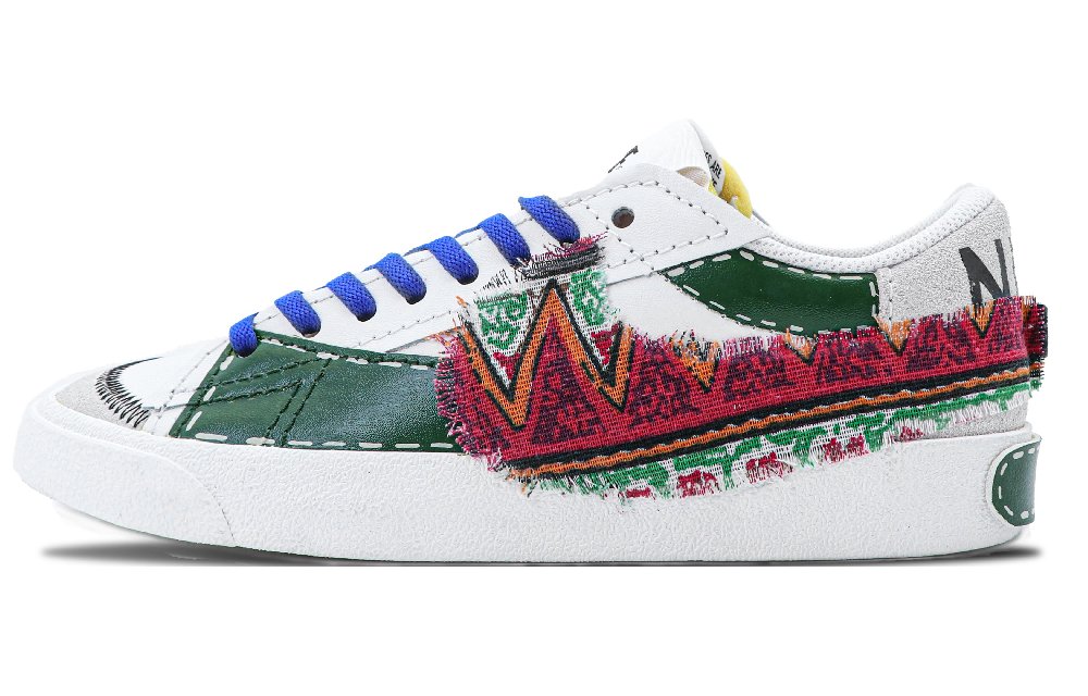 Nike Blazer Anti Slip Wear Resistant Low Top Skateboard Shoes Men's White Green