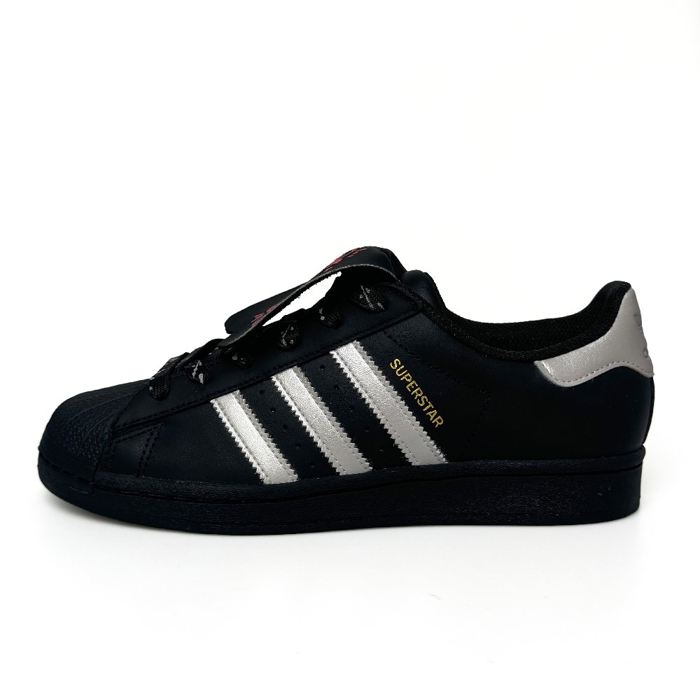 Adidas Originals SUPERSTAR Slip-Resistant Low-Top Skateboard Shoes Unisex Silver Black