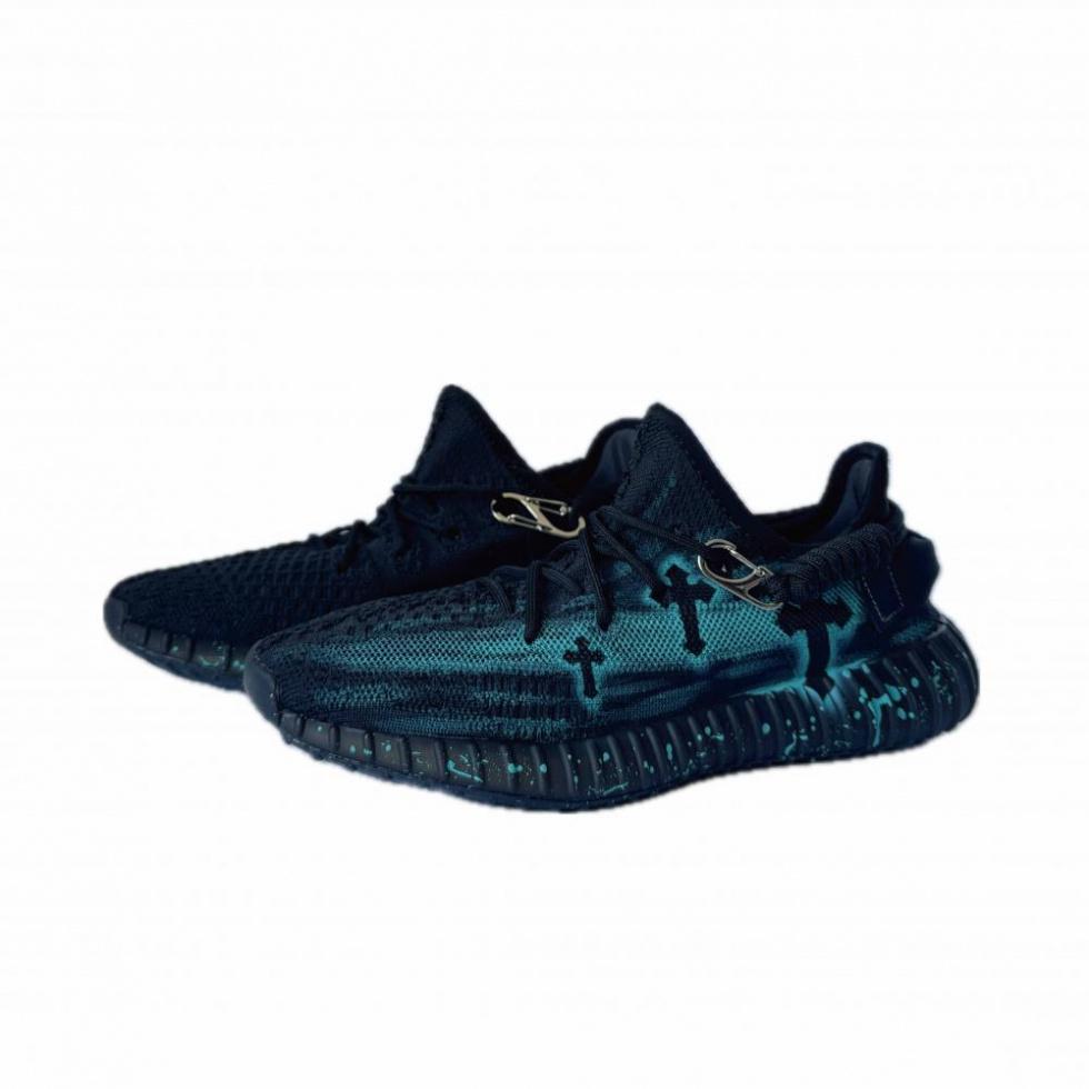 Adidas Originals Yeezy Boost 350 Abrasion Resistant Slip Resistant Low top Casual Shoes Unisex Black Blue купить в интернет-магазине Yoocart с быстрой доставкой по России.