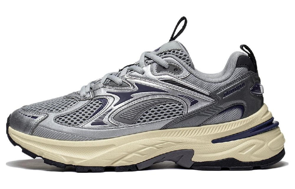LiNing Aurora 2K Abrasion Resistant Low Top Casual Shoes Men's Gray Beige