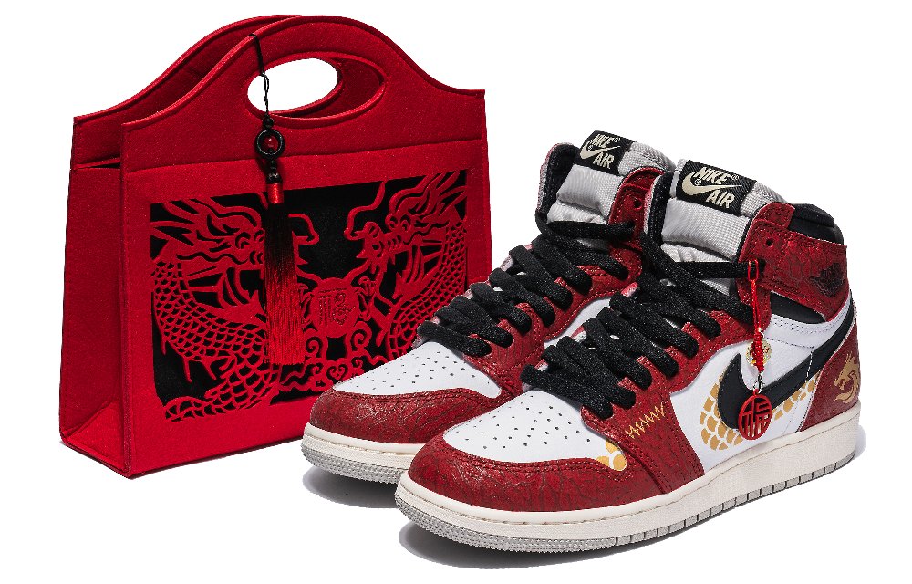 Jordan Air Jordan 1 High Top Vintage Basketball Shoes Men's Black Red