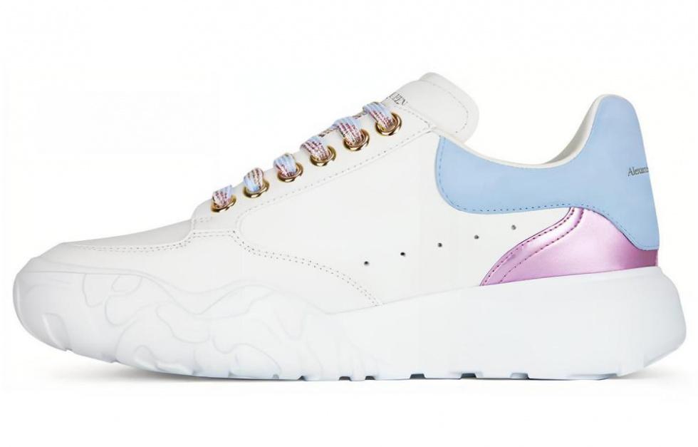 Alexander McQueen Court Trainer Casual Shoes Women's Low-Top White/Blue/Purple