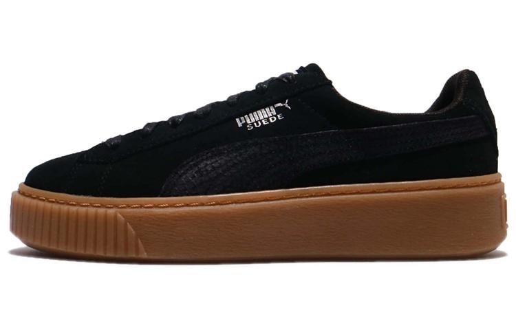 PUMA Suede Platform Animal Low Top Black Women's