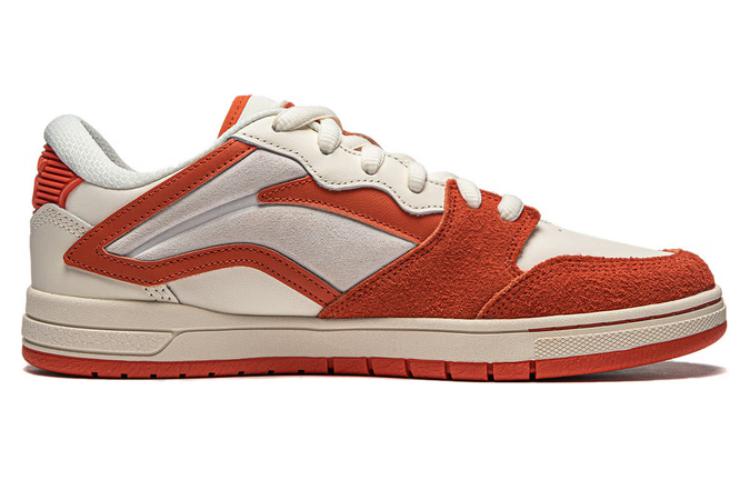 LiNing Wave Pro Slip-Resistant Low-Top Skateboard Shoes Men's Orange White
