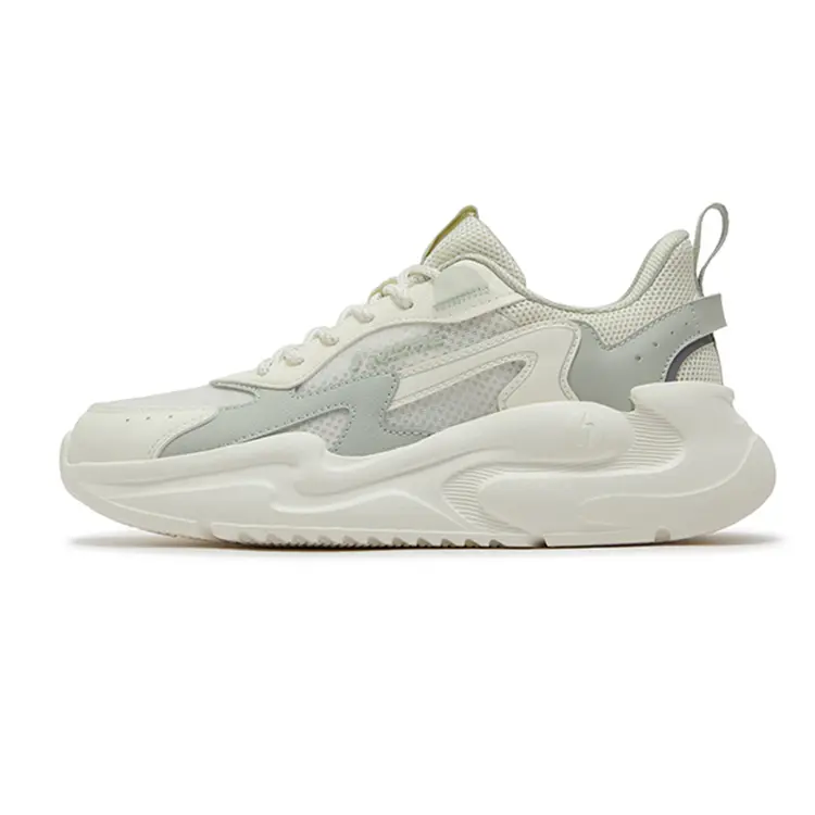361° Abrasion Resistant Breathable Slip Resistant Low Top Casual Shoes Women's White Green